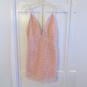 Light pink lace minidress